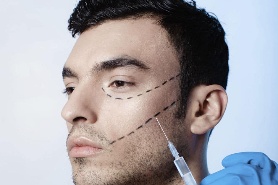 Injection botox Homme